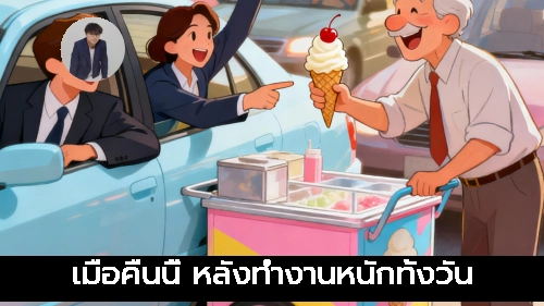 เมื่อคืนนี้ หลังทำงานหนักทั้งวัน